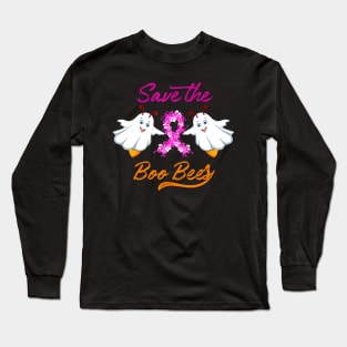 Breast Cancer Halloween Save The Boo Bees Long Sleeve T-Shirt